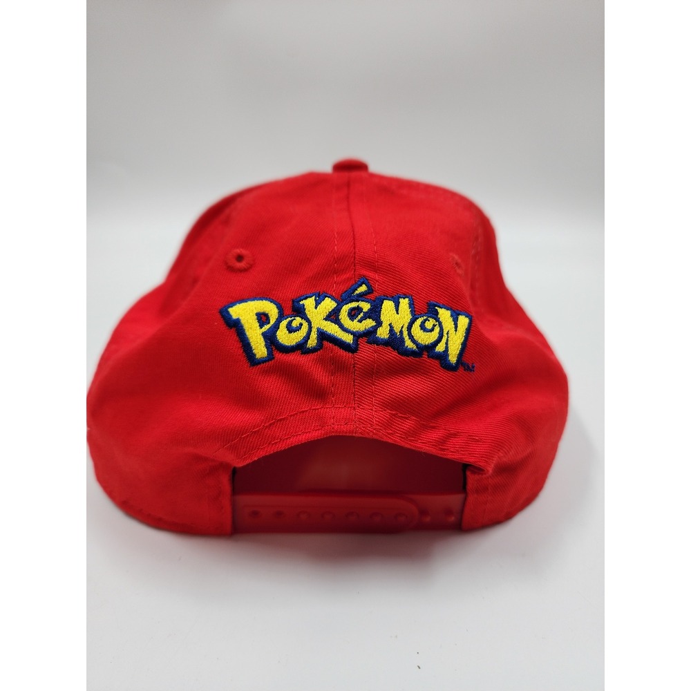 Pokemon Pokeball Snapback Hat Youth Red White Flat Brim Baseball Cap RN115665 - Picture 2 of 6